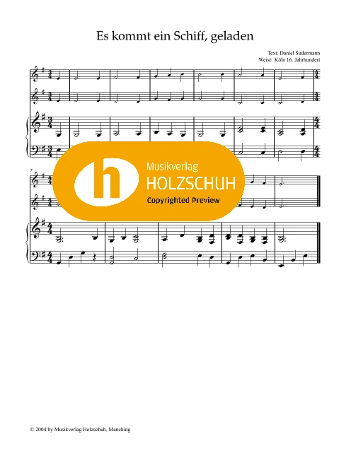 Es kommt ein Schiff, geladen